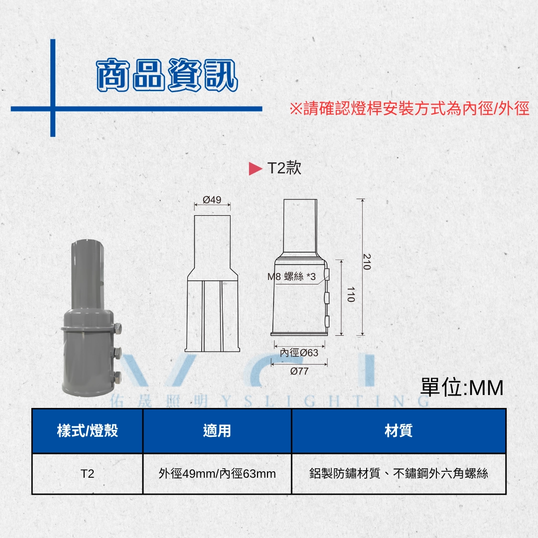 配件系列｜景觀高燈轉接頭