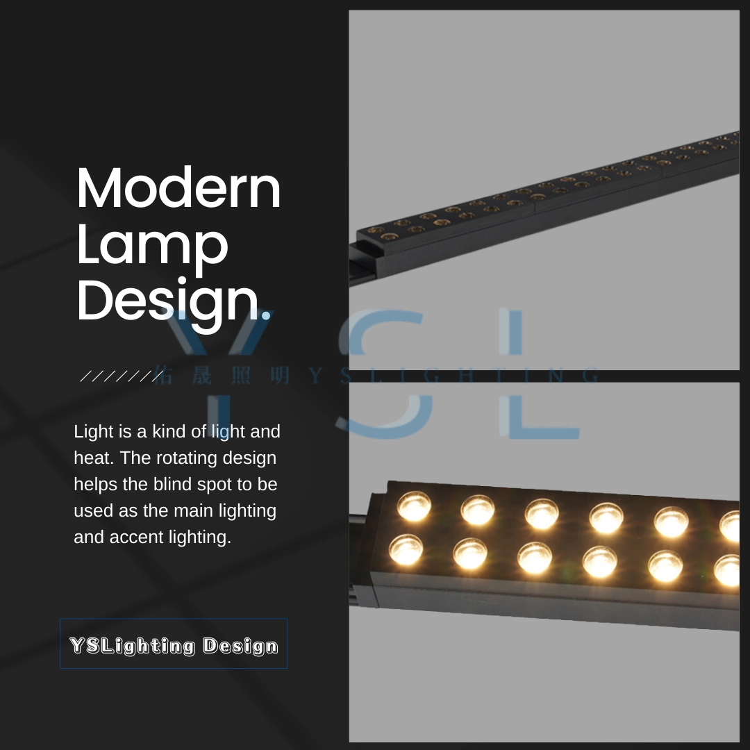 10W、20W │ 格柵設計-超薄磁吸軌道燈