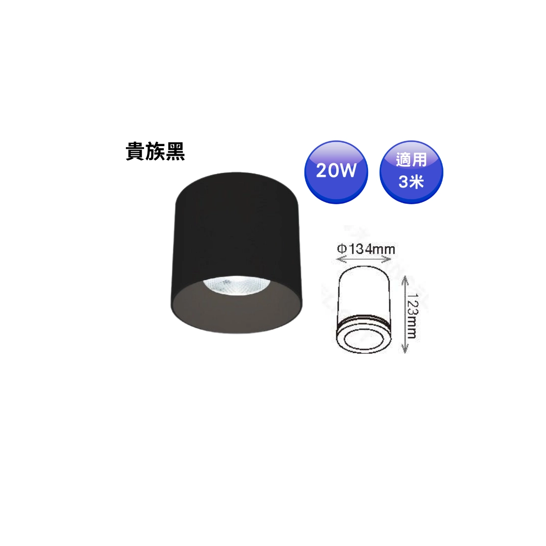 10W、20W、30W、40W|神盾吸頂筒燈