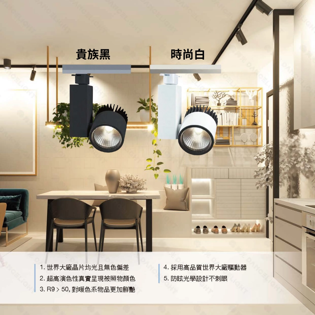 30W、45W|黑鑽石投射-軌道燈