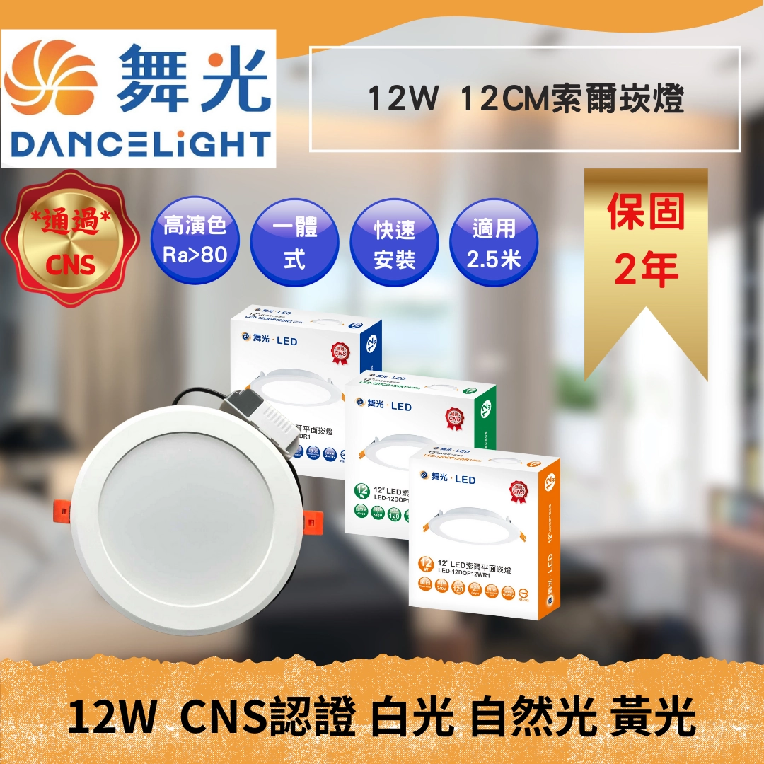 12CM｜一般/節能標章索爾-崁燈