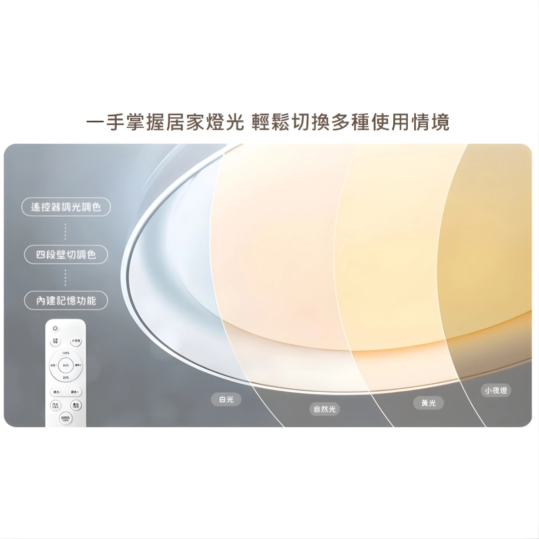 30W、50W｜智能遙控新款暖陽-吸頂燈