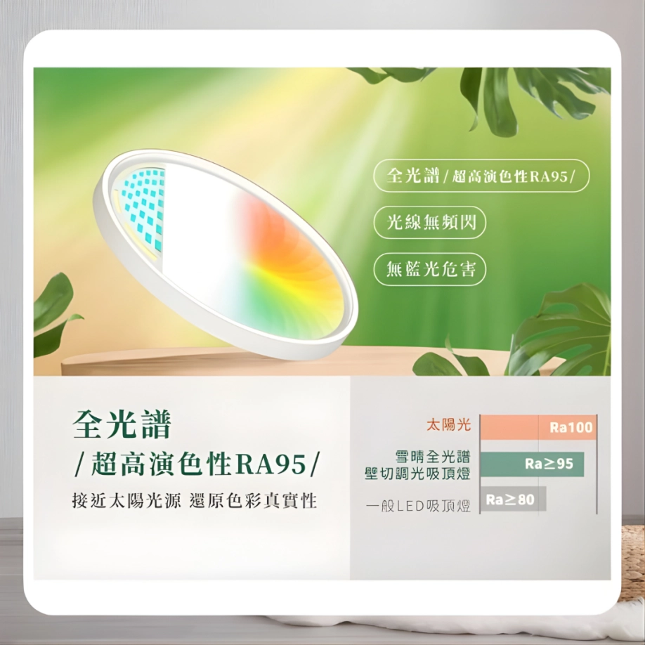 45W|壁切全光譜雪晴-吸頂燈