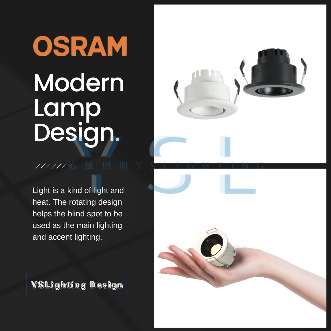 3.5CM │ 迷你內縮可轉角-崁燈