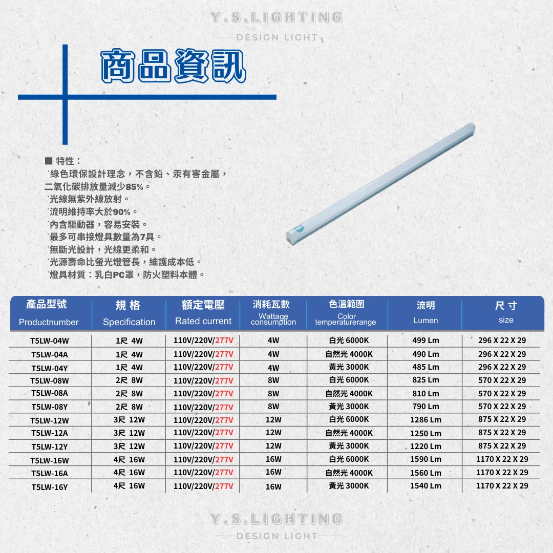 4W、8W、12W、16W │ LED串接燈