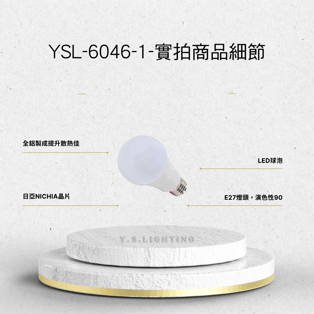 5W、9.5W、13W │ 球泡-E27燈頭