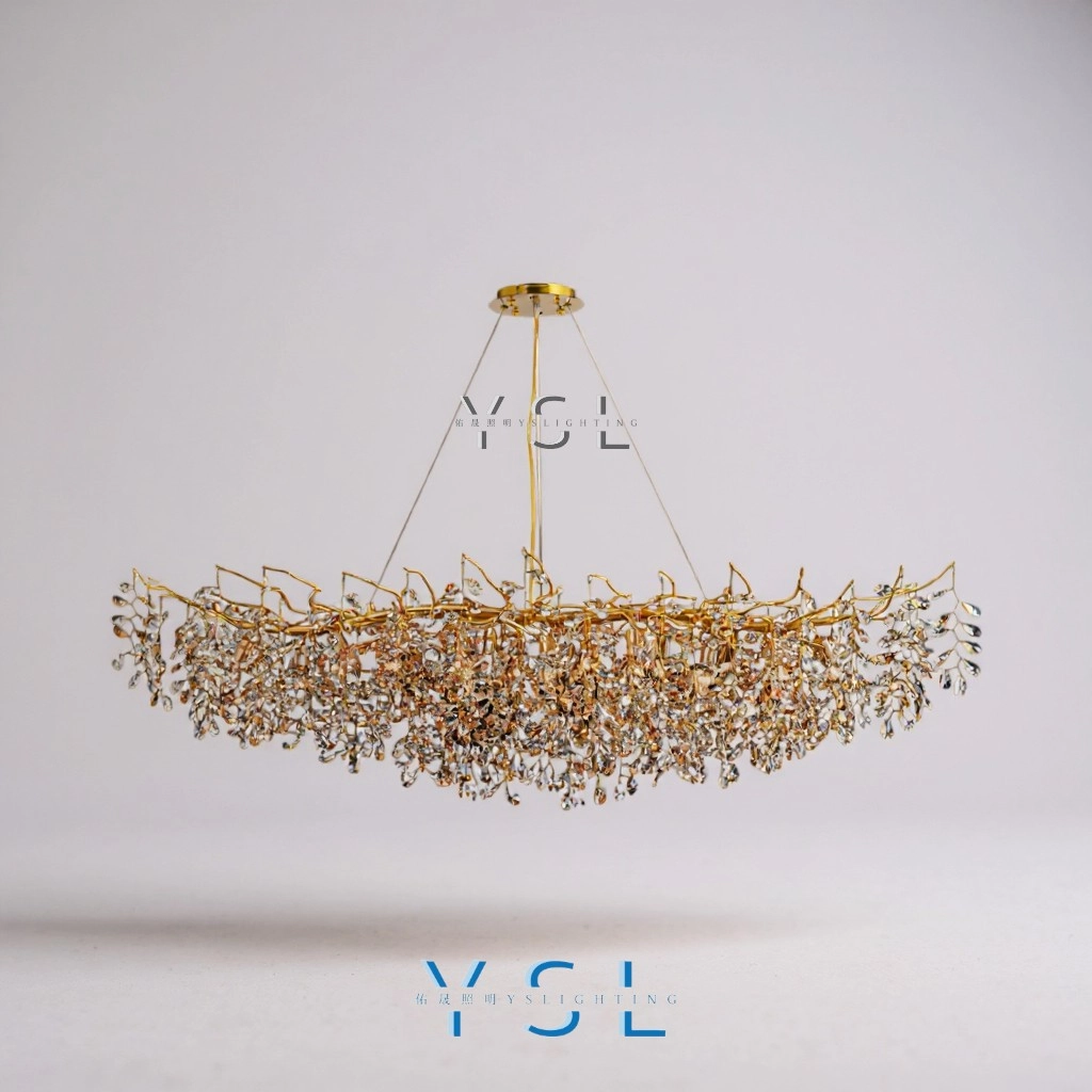 枝芯淚珠吊燈-長款