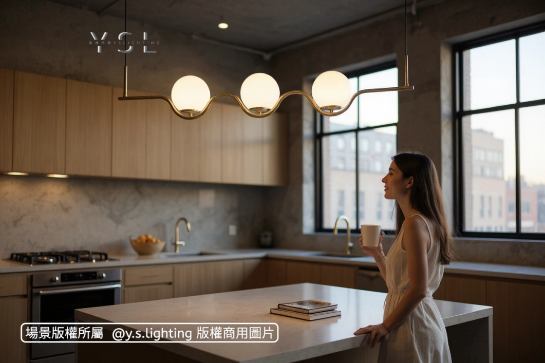 浪慢球曲吊燈-2款