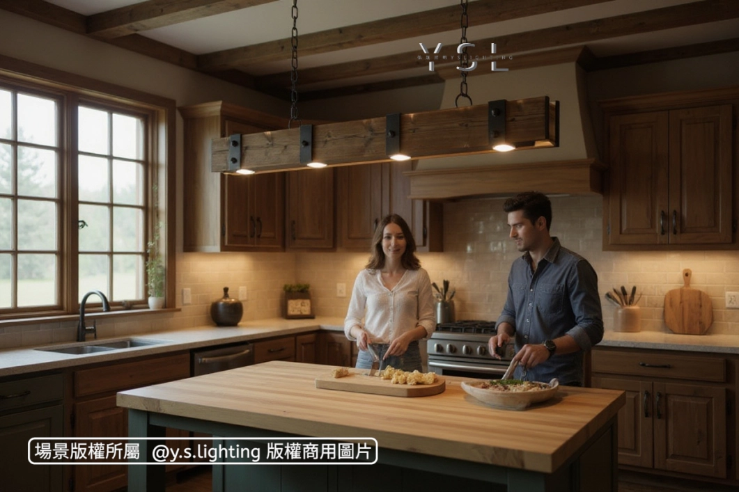 獷梁鋼木吊燈-2款