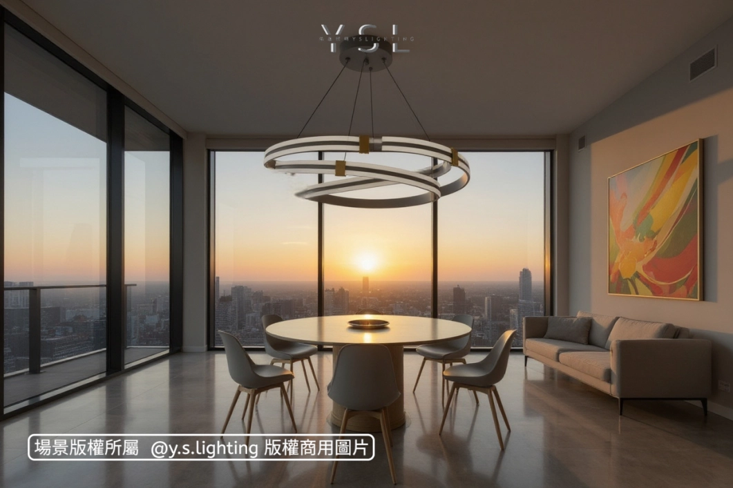 幾何交織吊燈-圓款