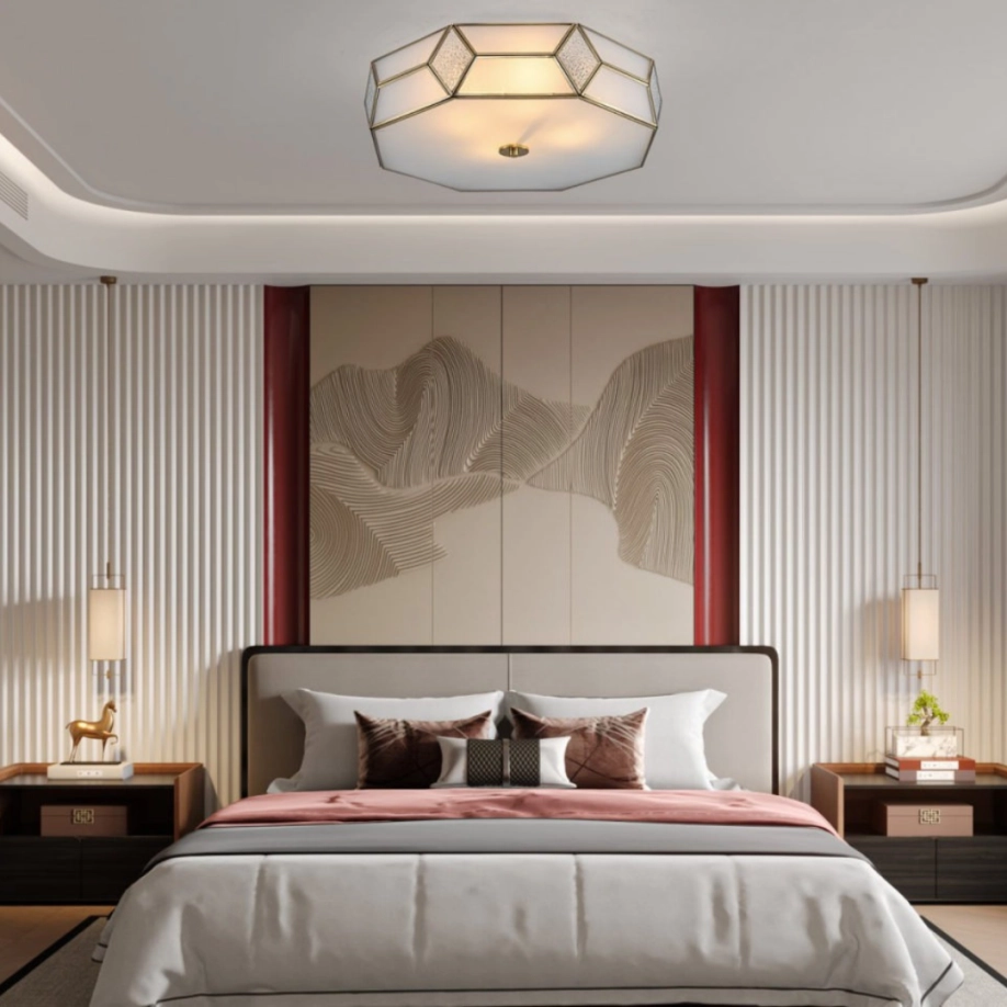 銅夜琉璃吸頂燈-2款