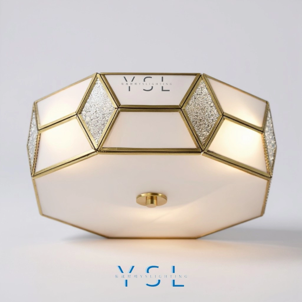 銅夜琉璃吸頂燈-2款