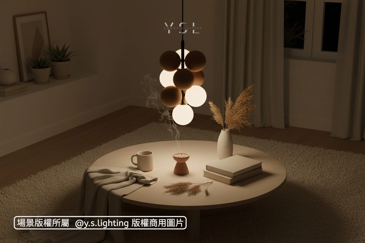 簇擁光球吊燈-直式-2款