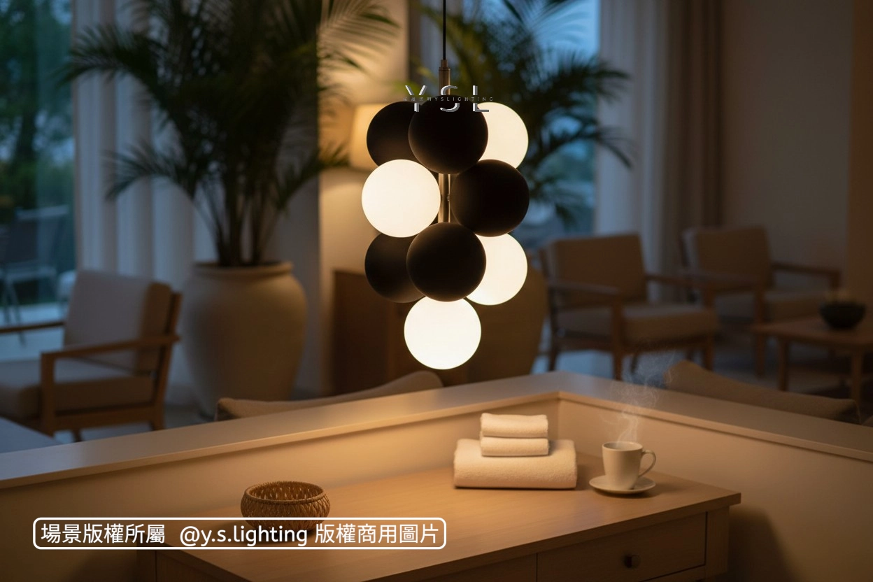 簇擁光球吊燈-直式-2款
