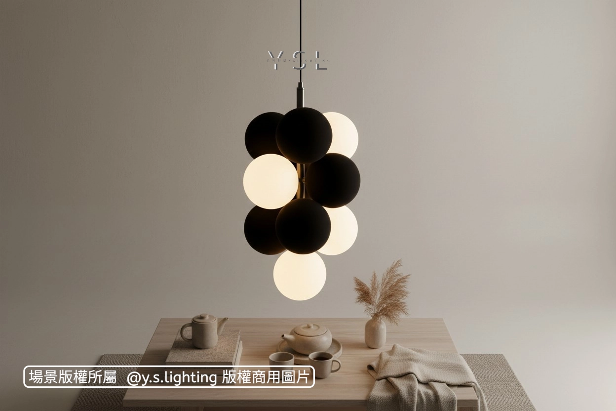 簇擁光球吊燈-直式-2款