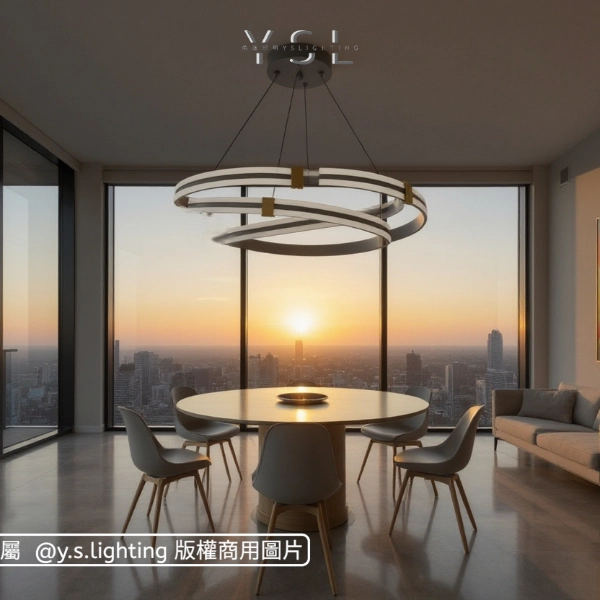 幾何交織吊燈-圓款