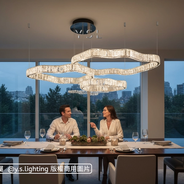 晶耀雲塊吊燈