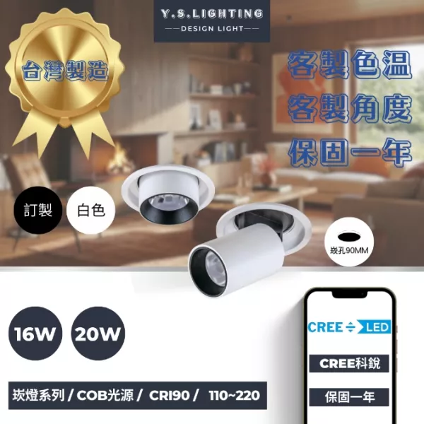 9CM │ 商用拉伸縮投射型-崁燈