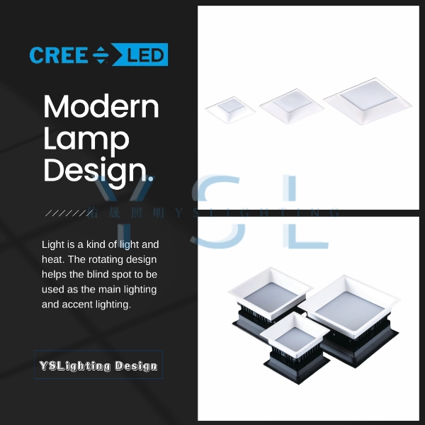 10W、14W、20W │ 細邊內縮擴散型-方崁盒燈