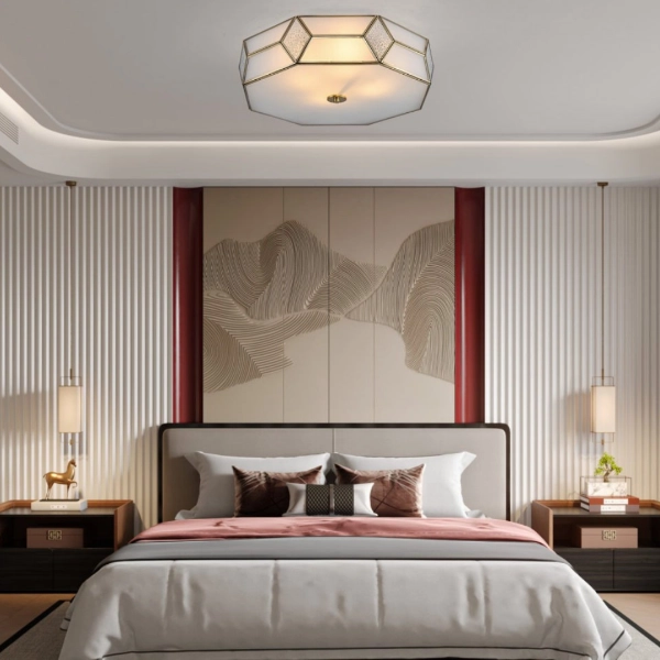 銅夜琉璃吸頂燈-2款