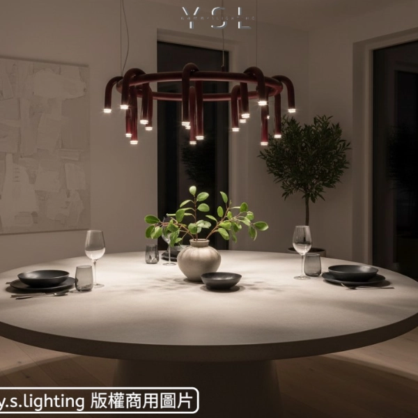 緋韻映照吊燈-圓款