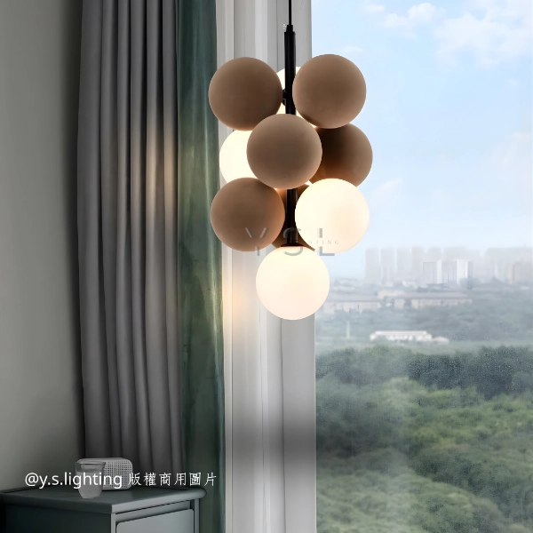 簇擁光球吊燈-直式-2款